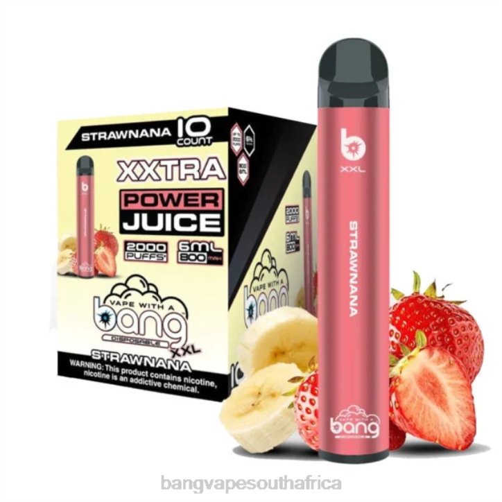 Bang Vape South Africa - Strawnana Bang Vape XXL 2000 puffs X0VV25